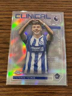 Topps 2026 Chrome Premier League Clinical Chrome CC 24 Stefanos Tzimas RC1