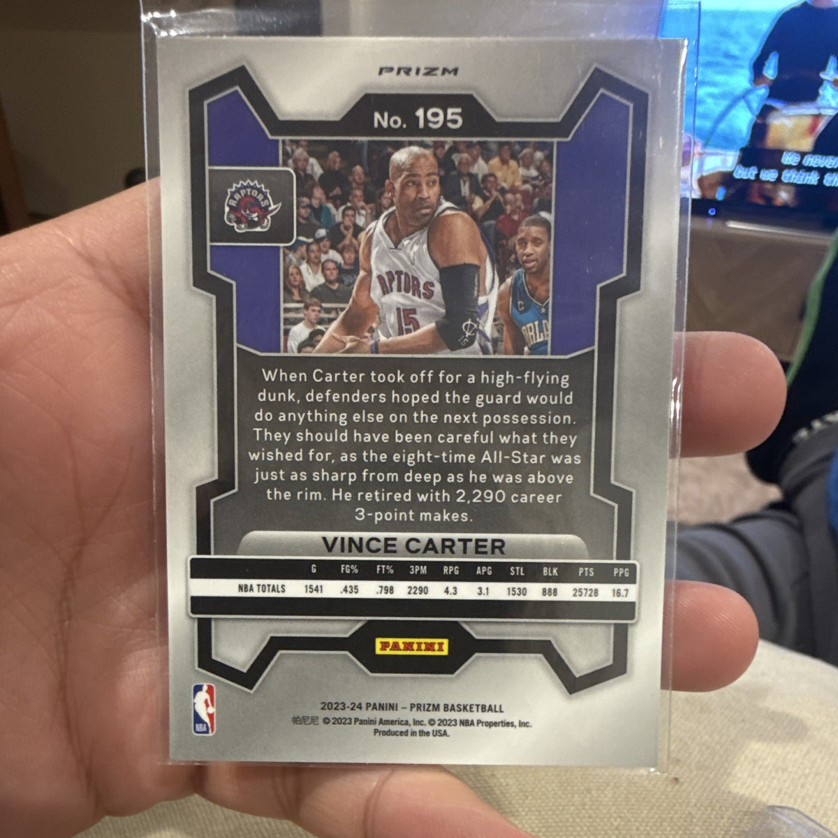 Panini 2023 24 Prizm Basketball Vince Carter Green Prizm 195 Toronto Raptors1