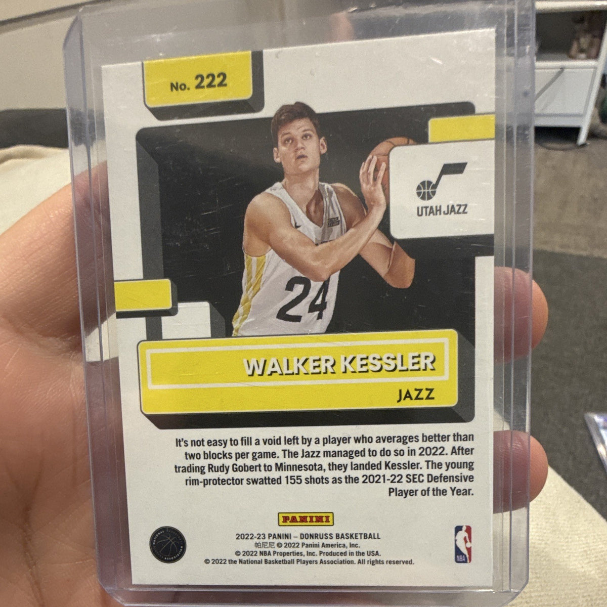 Panini Donruss 2022 23 Walker Kessler Rated Rookie Green Laser #222 Jazz1