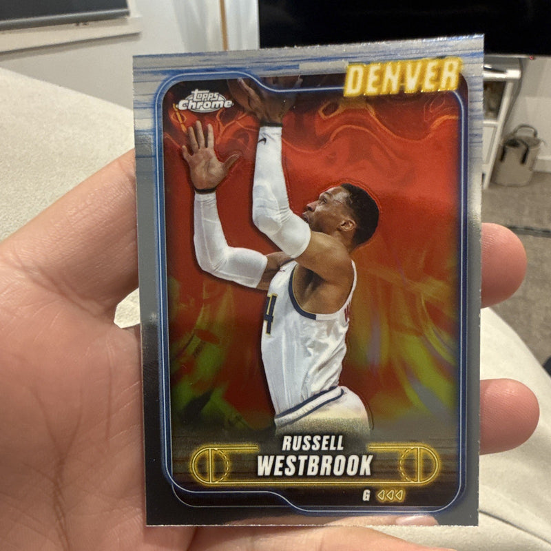 Topps Chrome Russell Westbrook Denver Nuggets #125 Hologram Basketball Card0