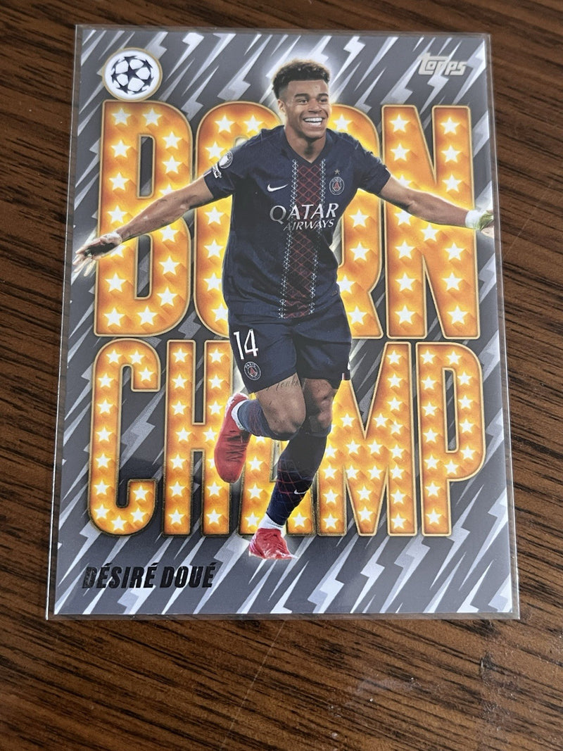 Topps Désiré Doué Born Champ Insert BC 9 UEFA Champions League PSG1
