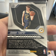 Panini 2024-25 Prizm Basketball Johnny Furphy Rookie RC #237 Indiana Pacers2