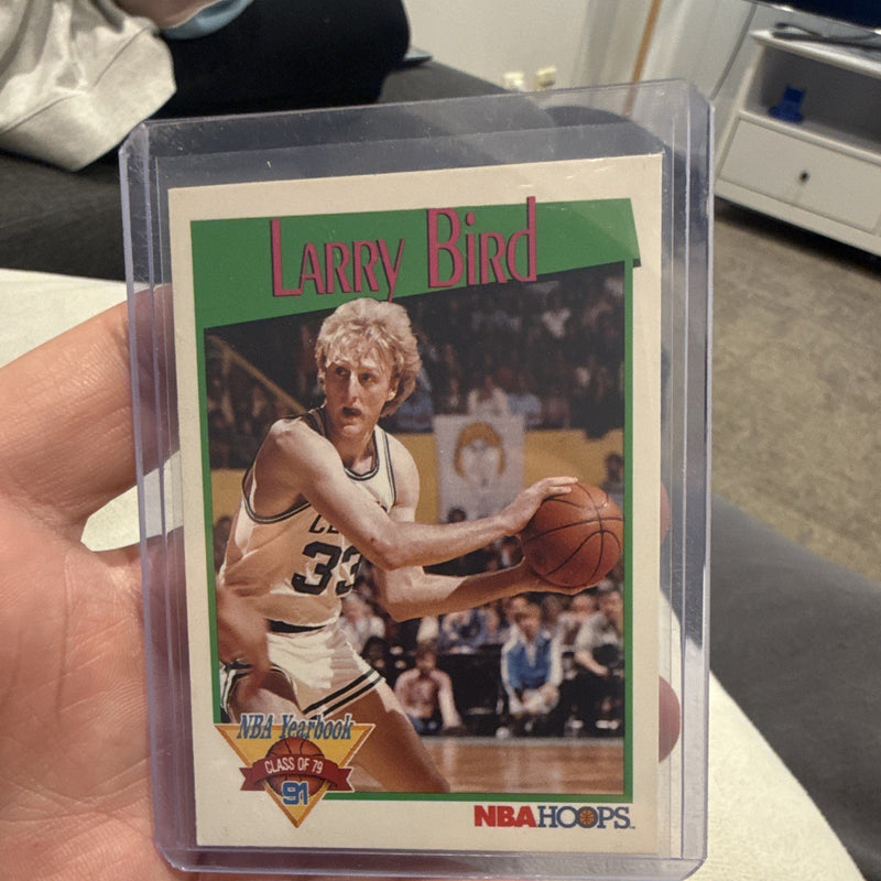 NBA Hoops 1991 Larry Bird NBA Yearbook Insert #319 Boston Celtics Card0
