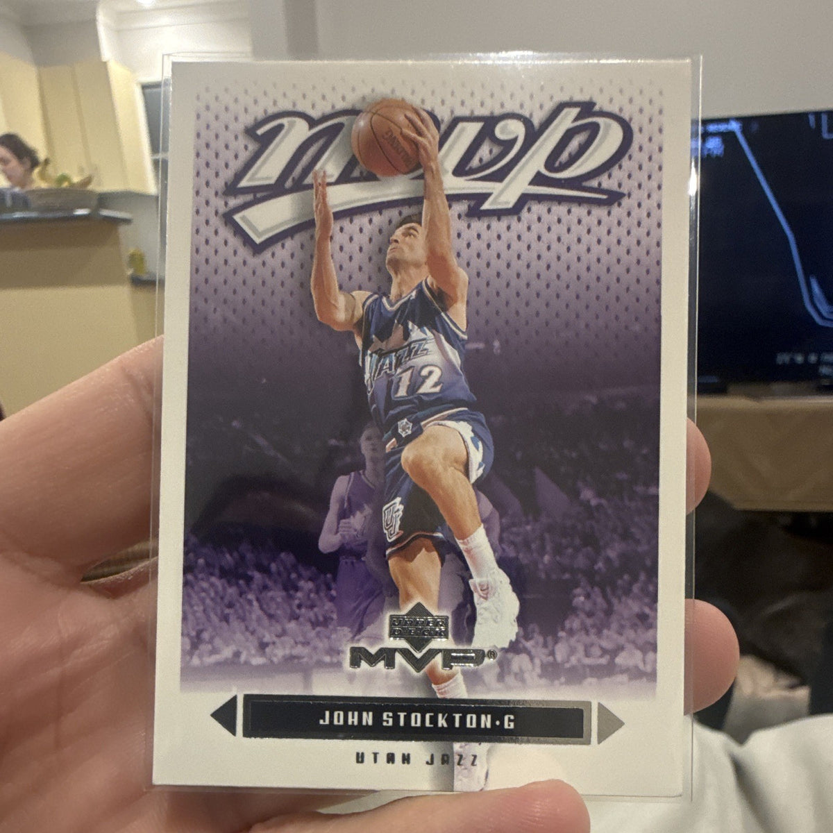 Upper Deck MVP 2003 John Stockton Base Set Utah Jazz #184 NBA Trading Card0