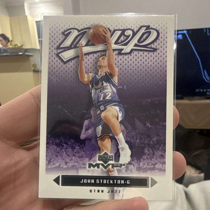 Upper Deck MVP 2003 John Stockton Base Set Utah Jazz #184 NBA Trading Card0