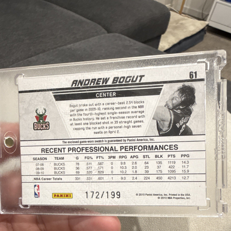 Panini 2010-11 Donruss Andrew Bogut Bucks Production Line #61 /1991