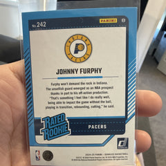 Panini Donruss 2024 25 Rated Rookie Johnny Furphy Red Parallel #242 Pacers2
