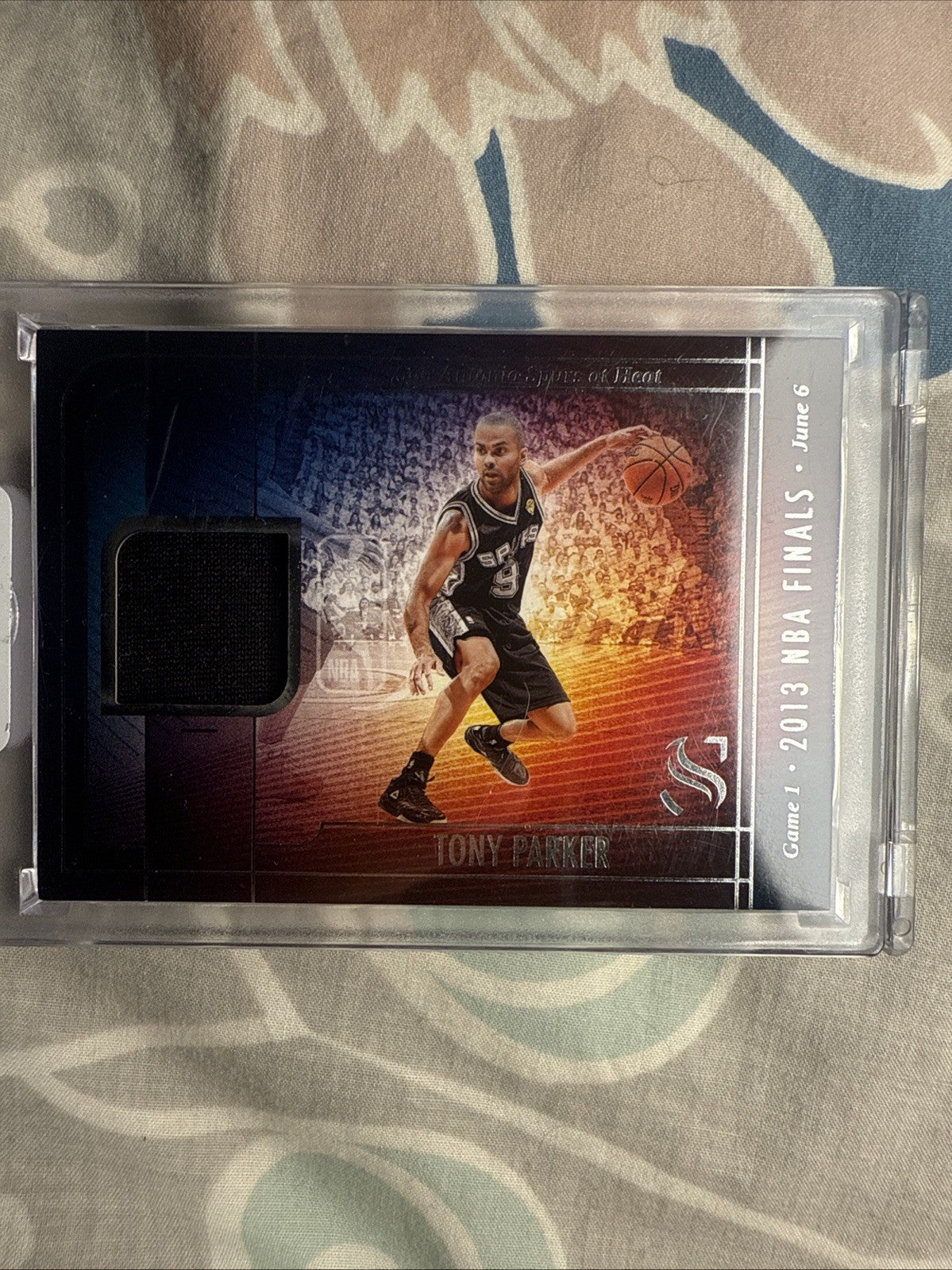 2013 Tony Parker NBA finals Game Worn Silhouette basketball0