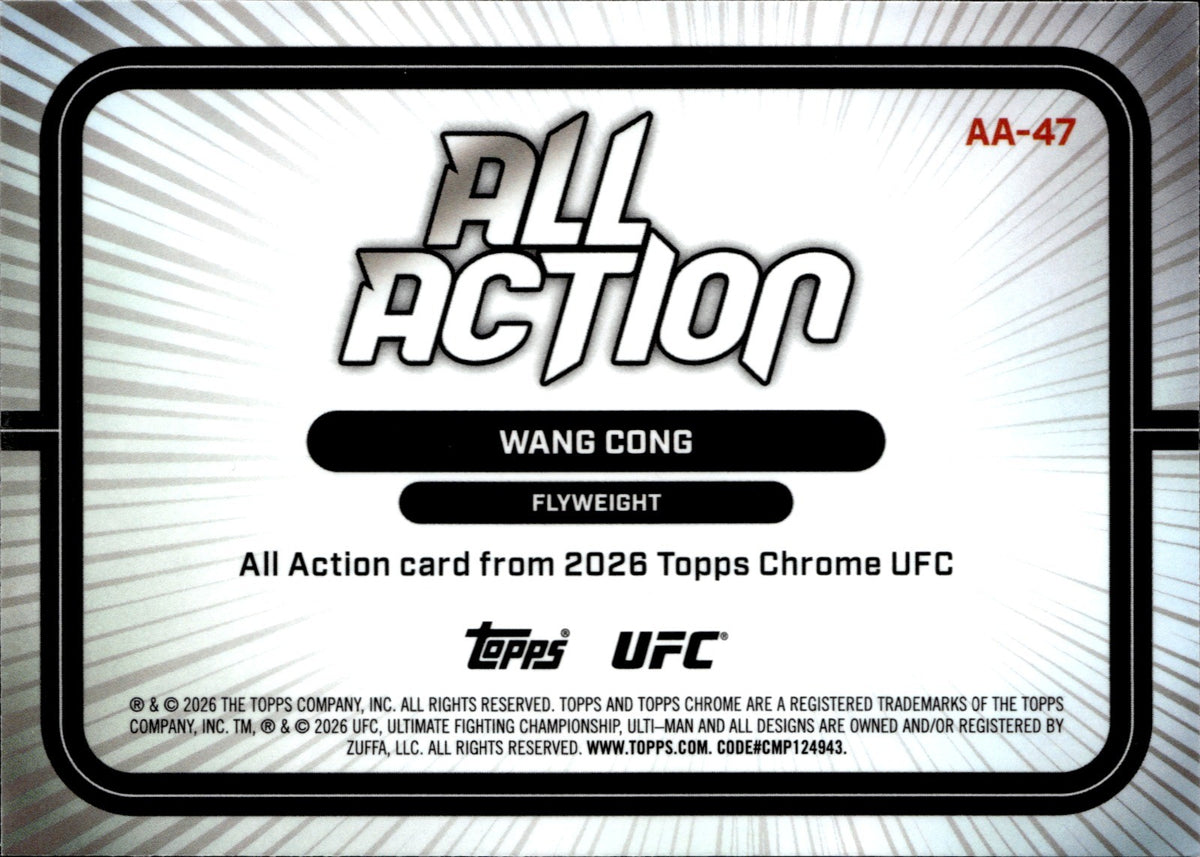 Wang Cong All Action AA 47 Topps Chrome UFC   All Action NM1