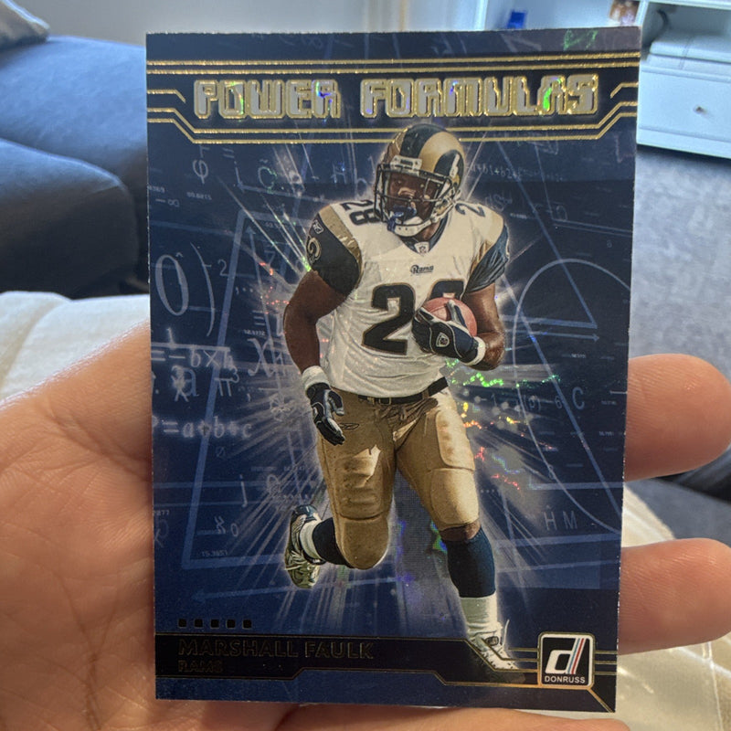 Panini 2020 Donruss Football Power Formulas PF MF Marshall Faulk Rams0