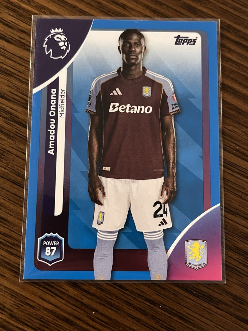 Amadou Onana Parallel Topps Premier League 2025/26 #26 Aston Villa1