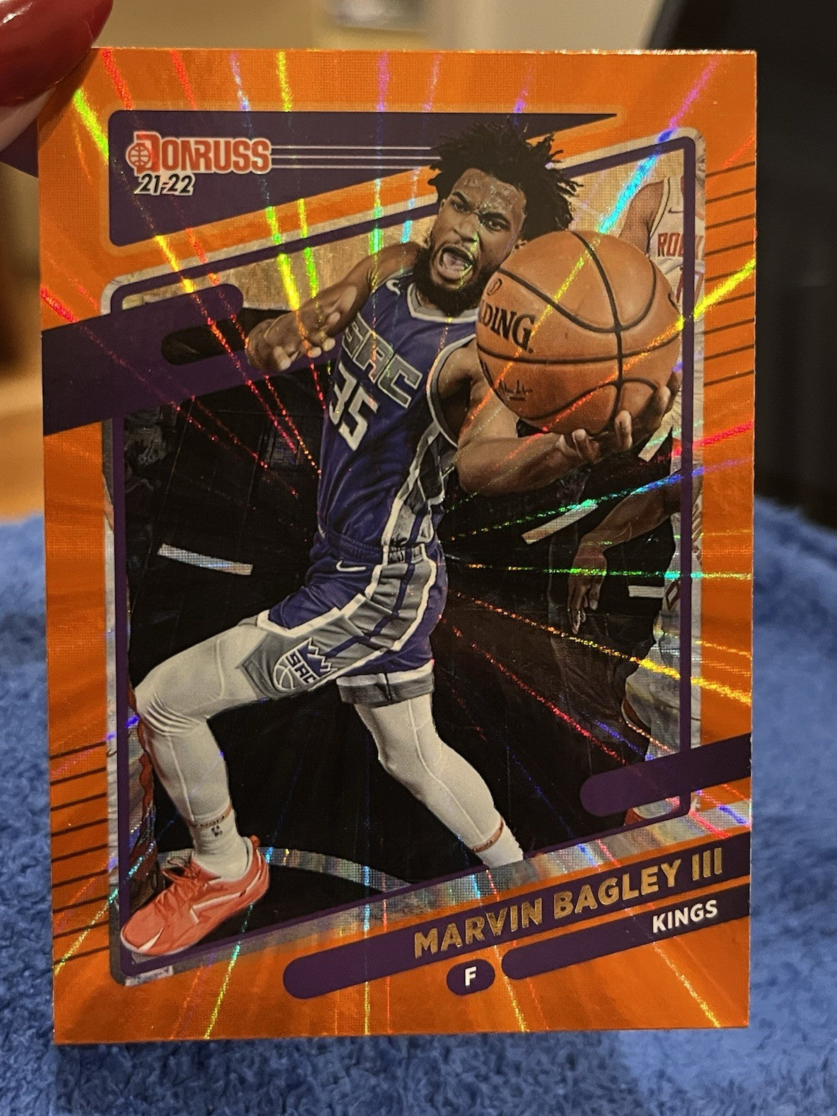 Panini Donruss 2021 22 Marvin Bagley III Orange Laser #38 Sacramento Kings0