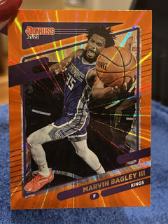 Panini Donruss 2021 22 Marvin Bagley III Orange Laser #38 Sacramento Kings0