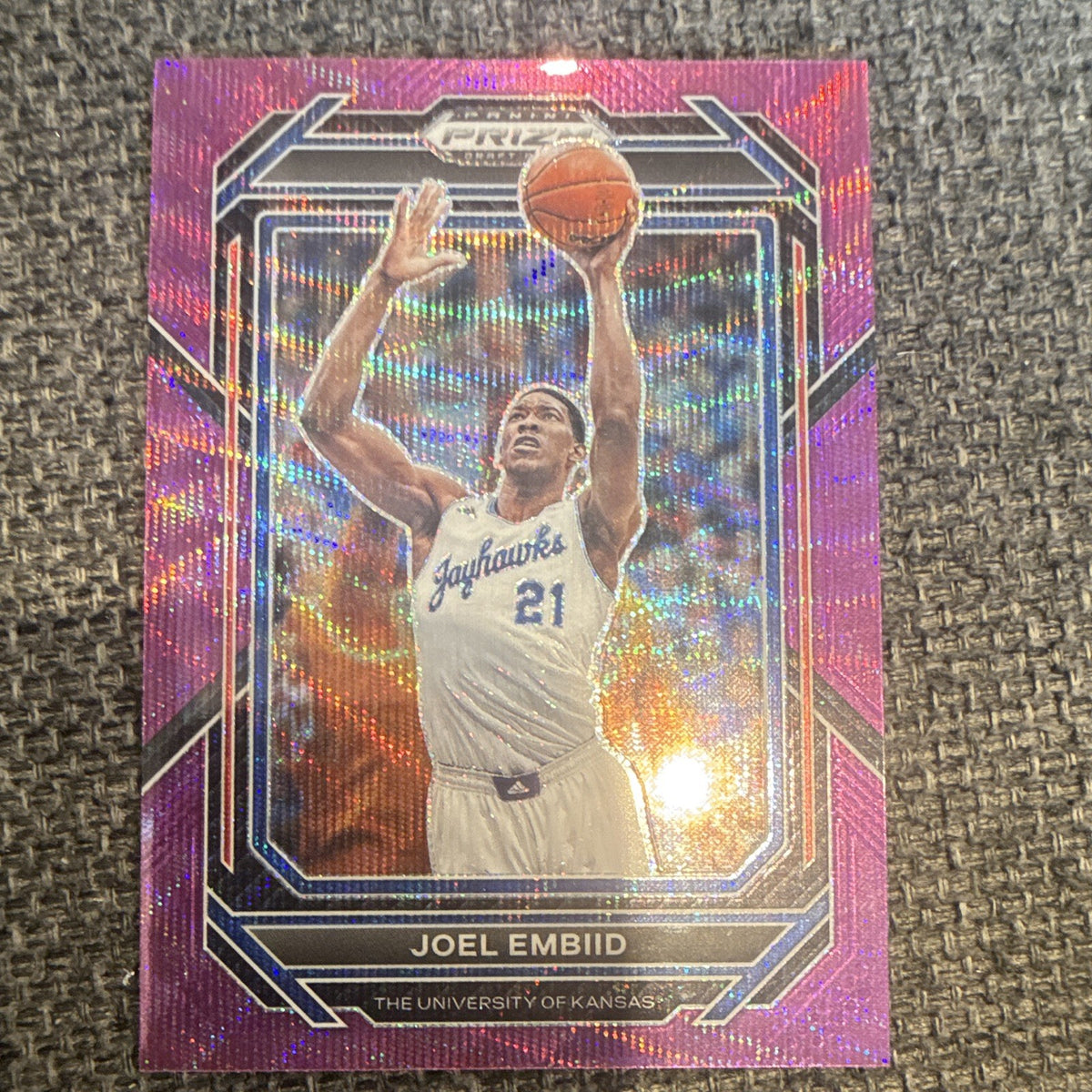 Panini 2023 Prizm Draft Picks Joel Embiid Pink Prizm Kansas Jayhawks 521