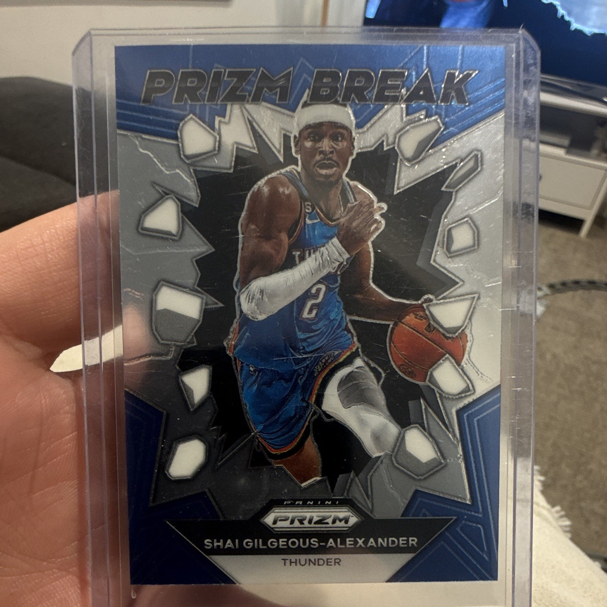 Panini 2023 24 Prizm Prizm Break Insert No. 9 Shai Gilgeous Alexander0