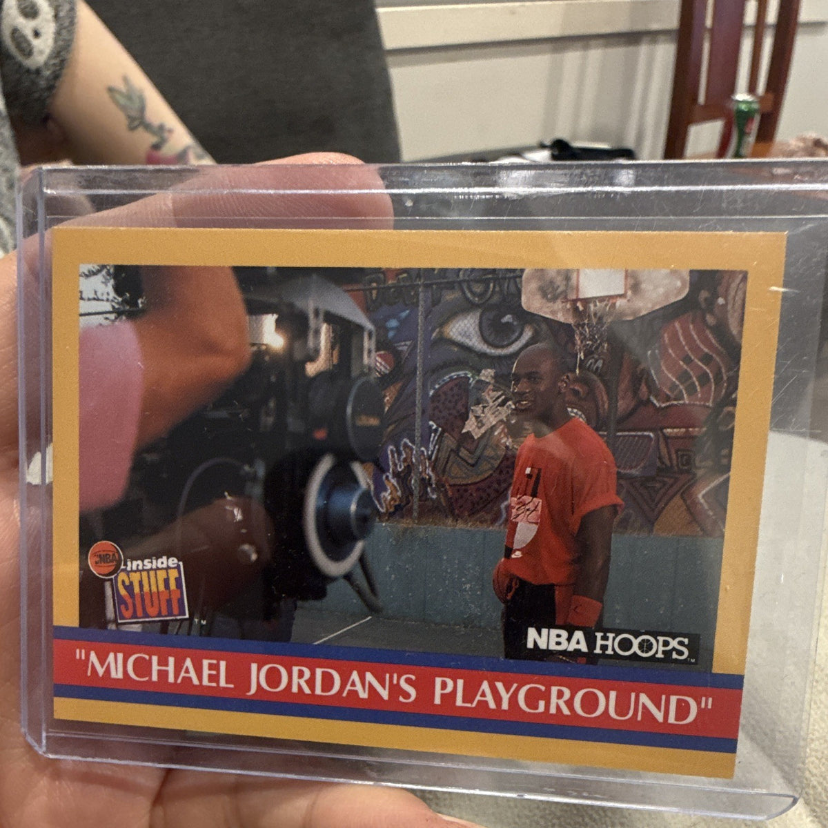 Michael Jordan Behind the Scenes NBA Hoops #382 Michael Jordan's Playground 19900