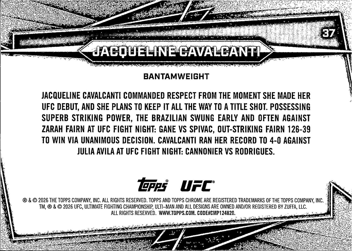 Jacqueline Cavalcanti Base 37 Topps Chrome NM1