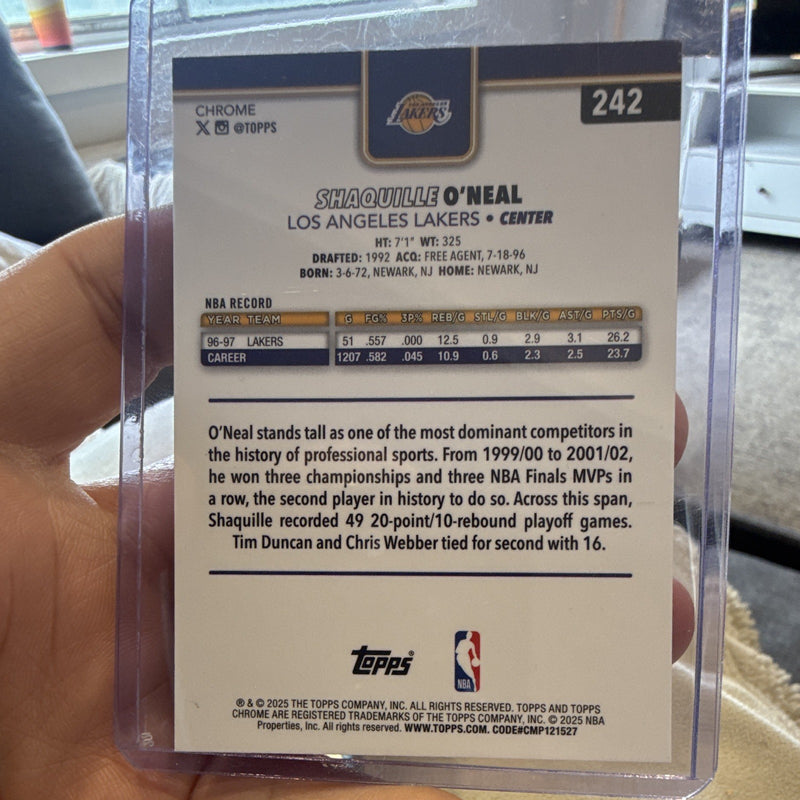 Topps 2025 Topps Chrome Shaquille O'Neal Los Angeles Lakers #2421
