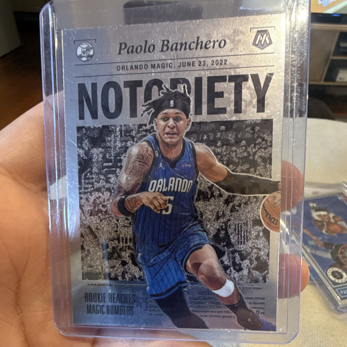 Paolo Banchero Rookie Panini Mosaic 2022 23 Notoriety Insert No. 60