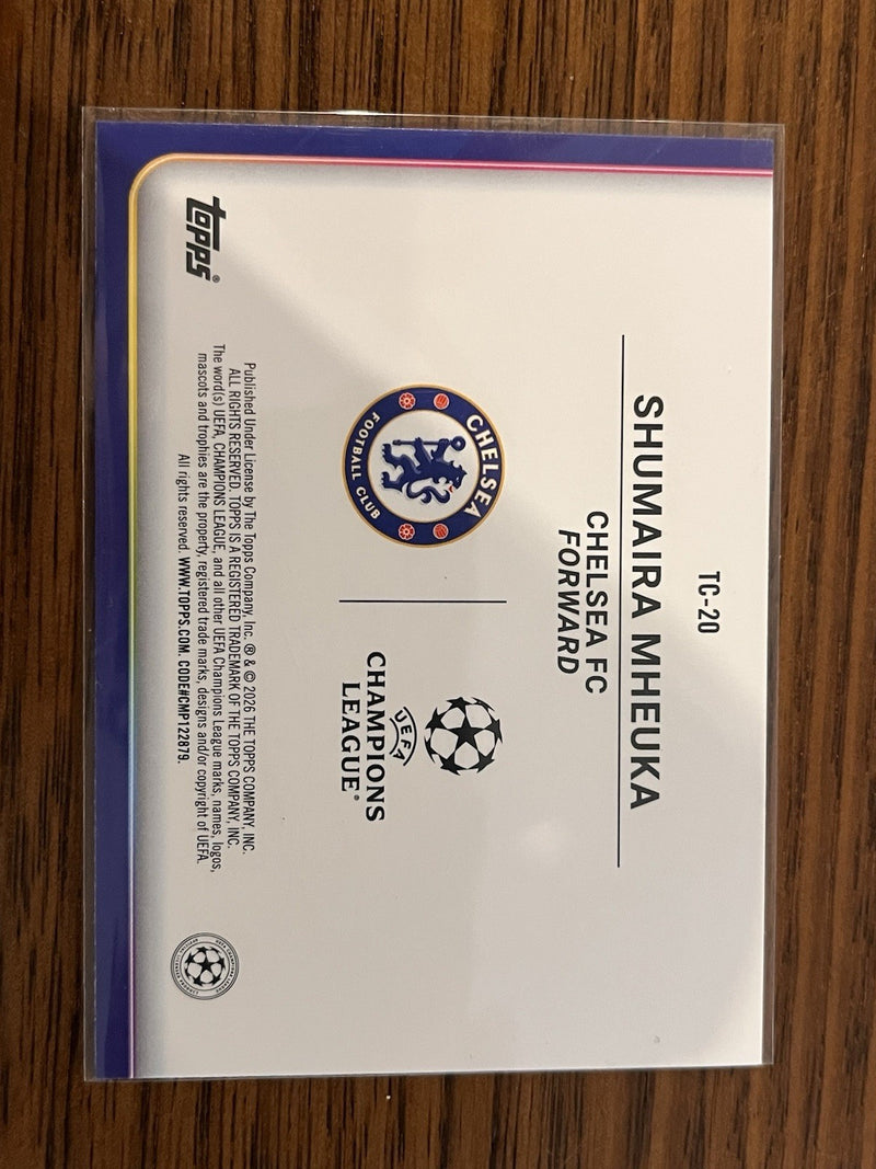 Topps UEFA Champions League Trophy Chasers Rookie Insert Shumaira Mheuka TC 202