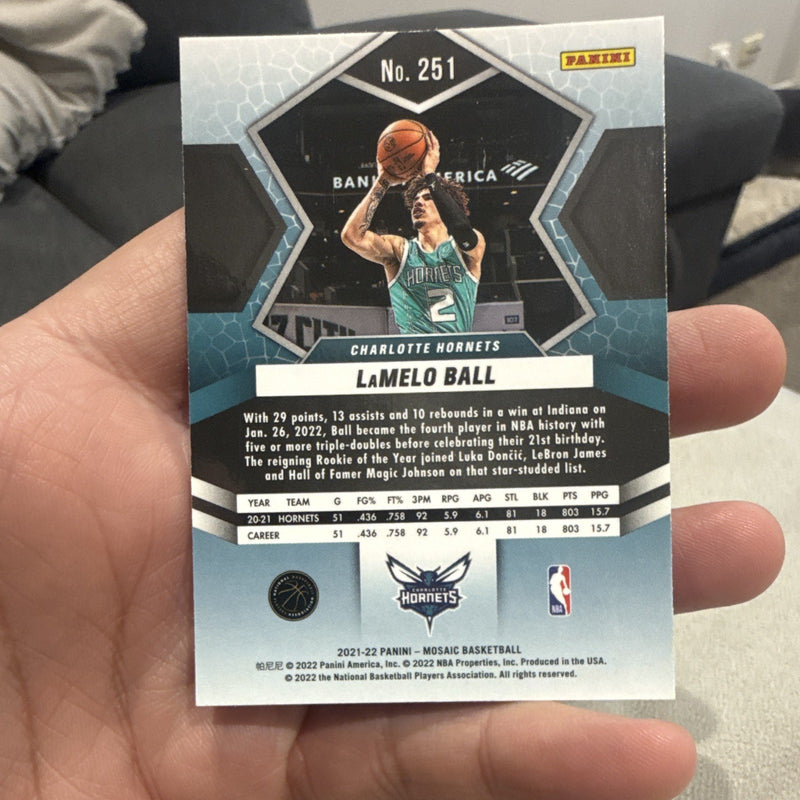 Panini 2021 22 Mosaic LaMelo Ball National Pride Insert #251 Hornets1