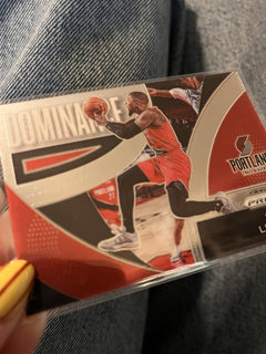 Panini 2021-22 Prizm Dominance Insert Damian Lillard Trail Blazers No. 181