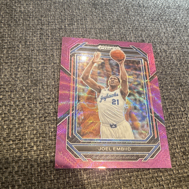 Panini 2023 Prizm Draft Picks Joel Embiid Pink Prizm Kansas Jayhawks 520