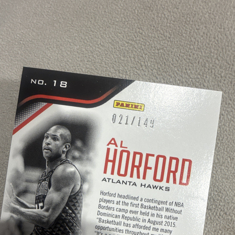Panini Totally Certified Al Horford Atlanta Hawks #18 021/149 (2015 16)2