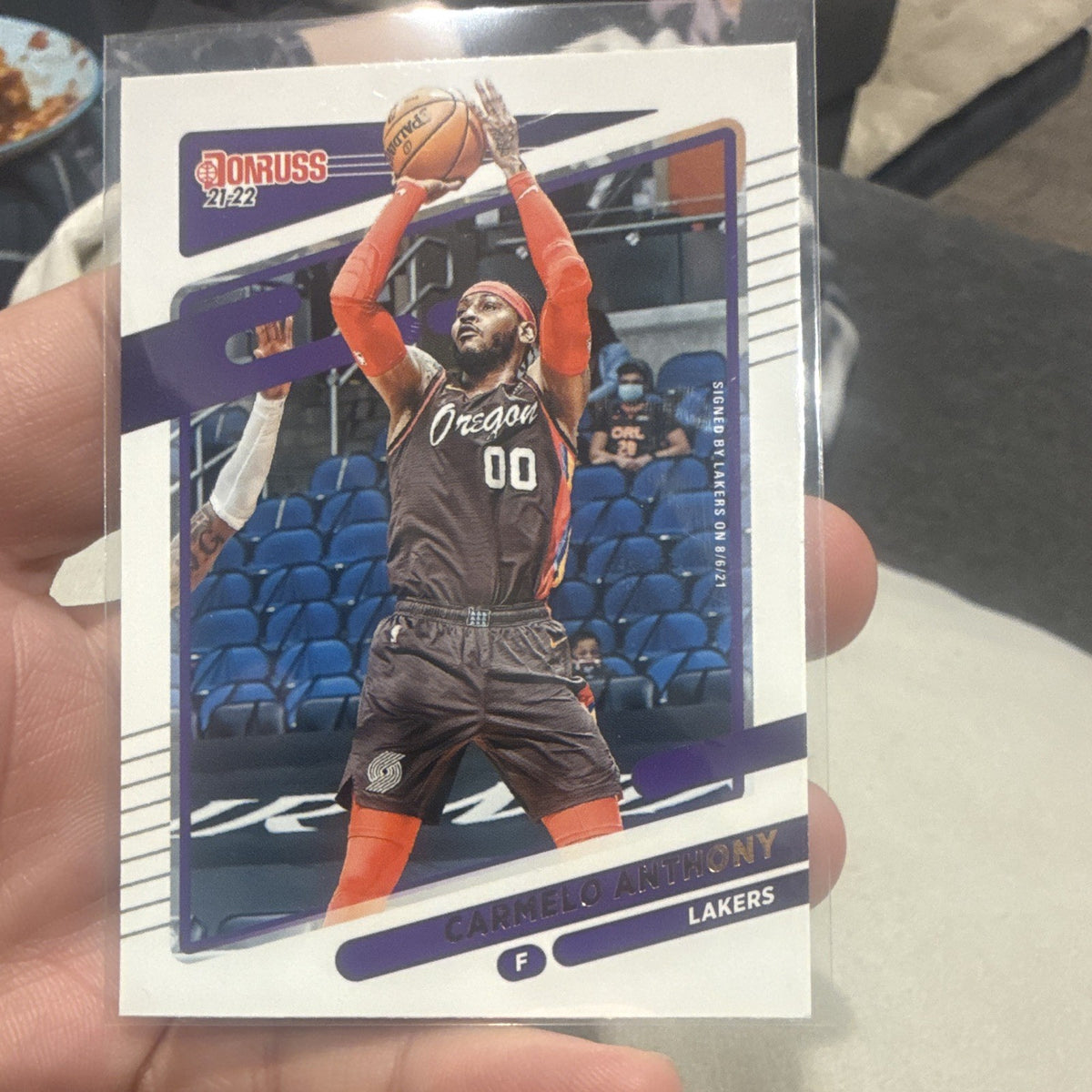 Carmelo Anthony Base Set 2021 22 Panini Donruss Los Angeles Lakers #1030