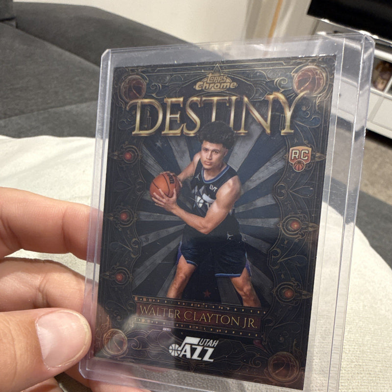 Topps Walter Clayton Jr. Rookie Destiny D-15 Topps Chrome 2025 Utah Jazz0