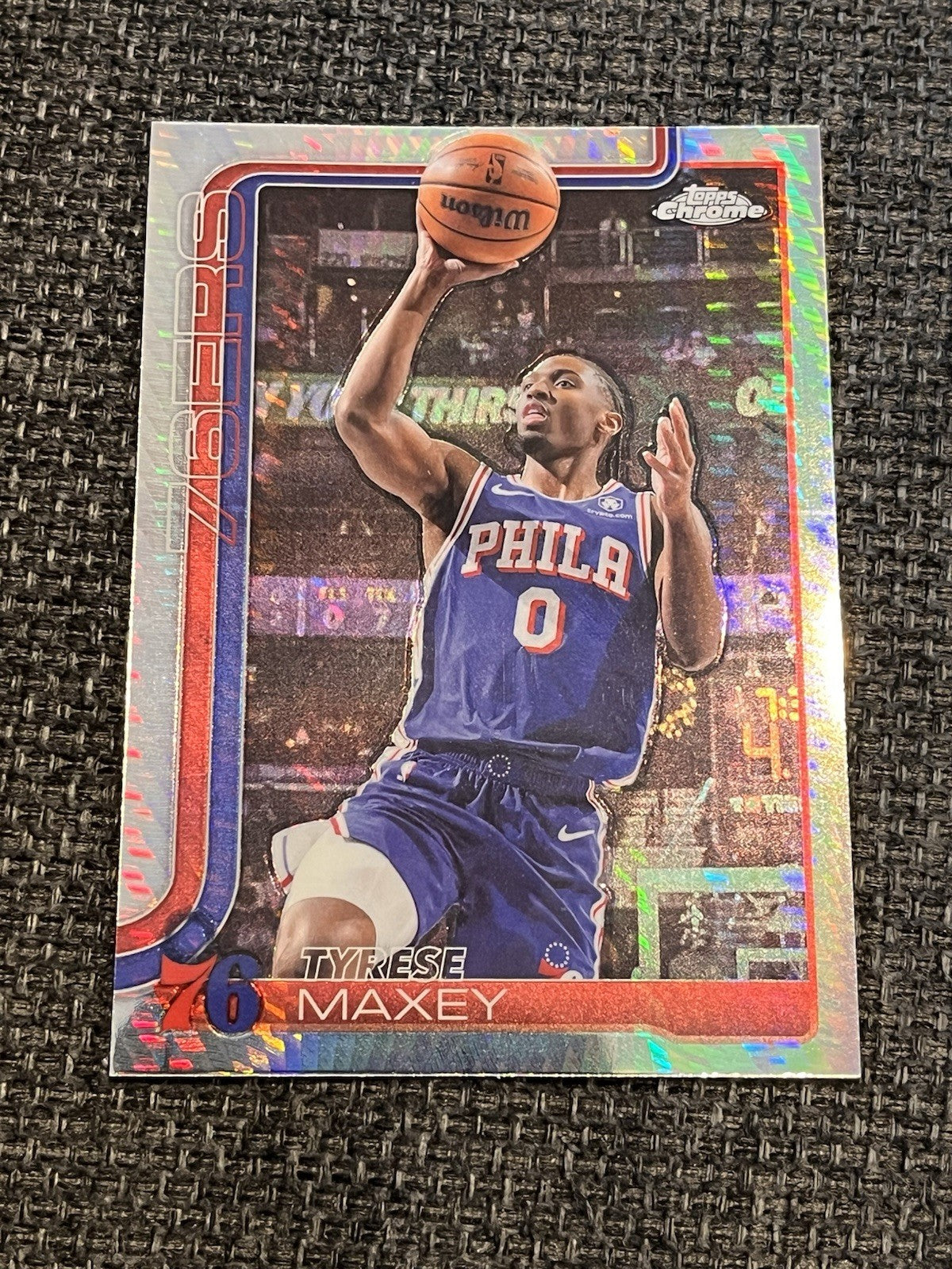 Topps Chrome Tyrese Maxey Parallel/Variety Philadelphia 76ers 185 2024-251