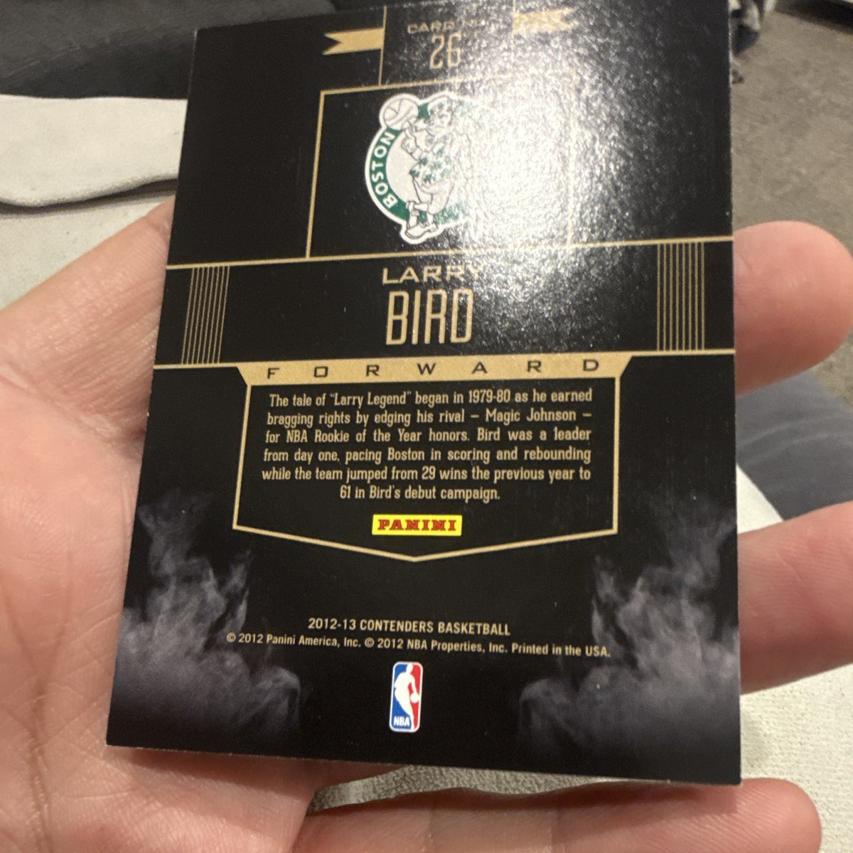 Panini Contenders 2012 13 Larry Bird Rookie Remembrance #26 Boston Celtics2