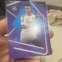 Topps 2024 Total Football UEFA Champions League Neon Noir Vini Jr. #395 25/252