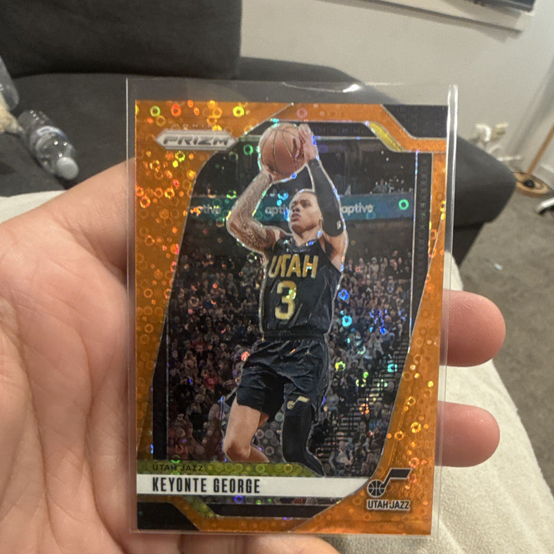 Panini Prizm 2024 25 Keyonte George Utah Jazz Orange Disco #87 067/1250