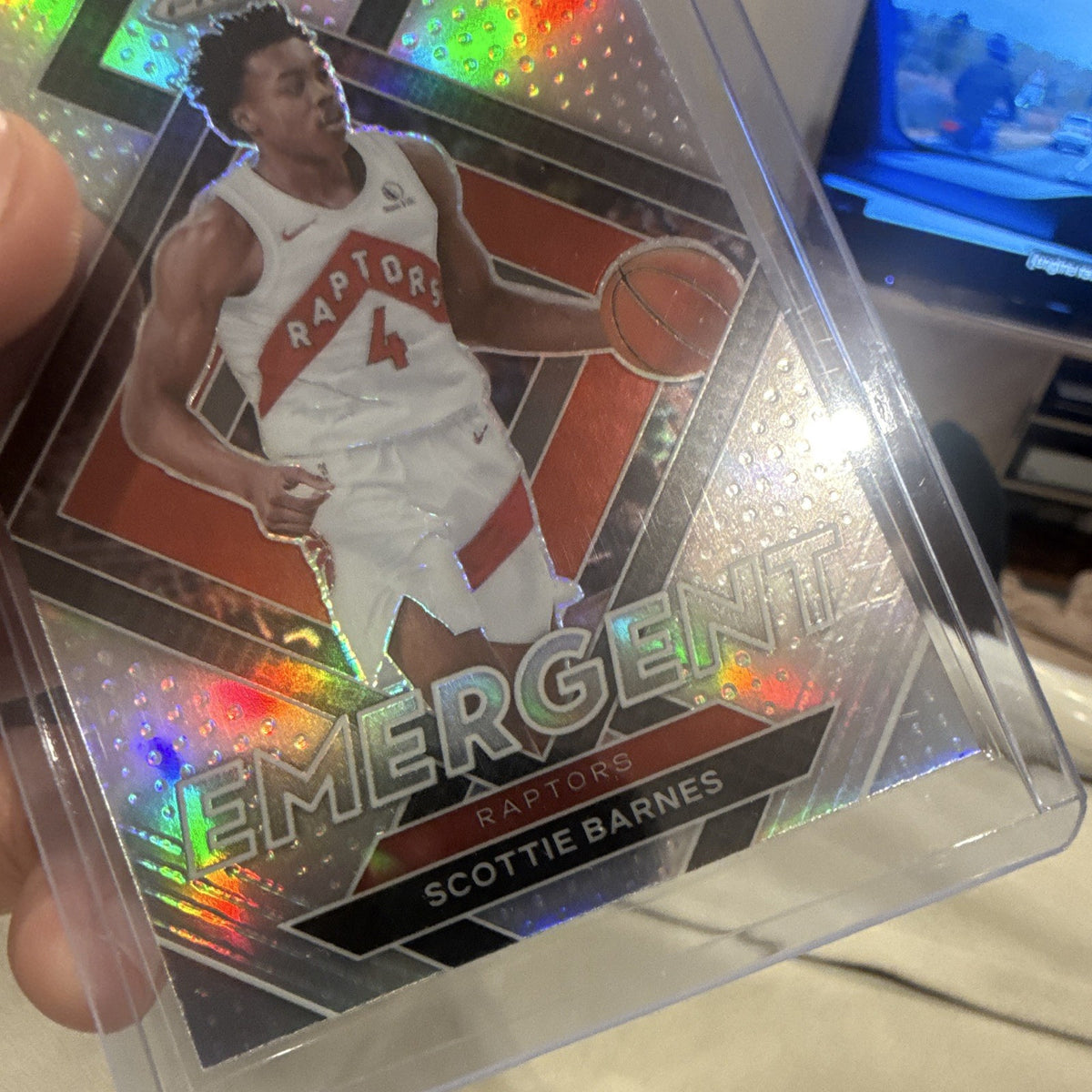Panini Prizm 2021 22 Emergent #13 Scottie Barnes RC Toronto Raptors3