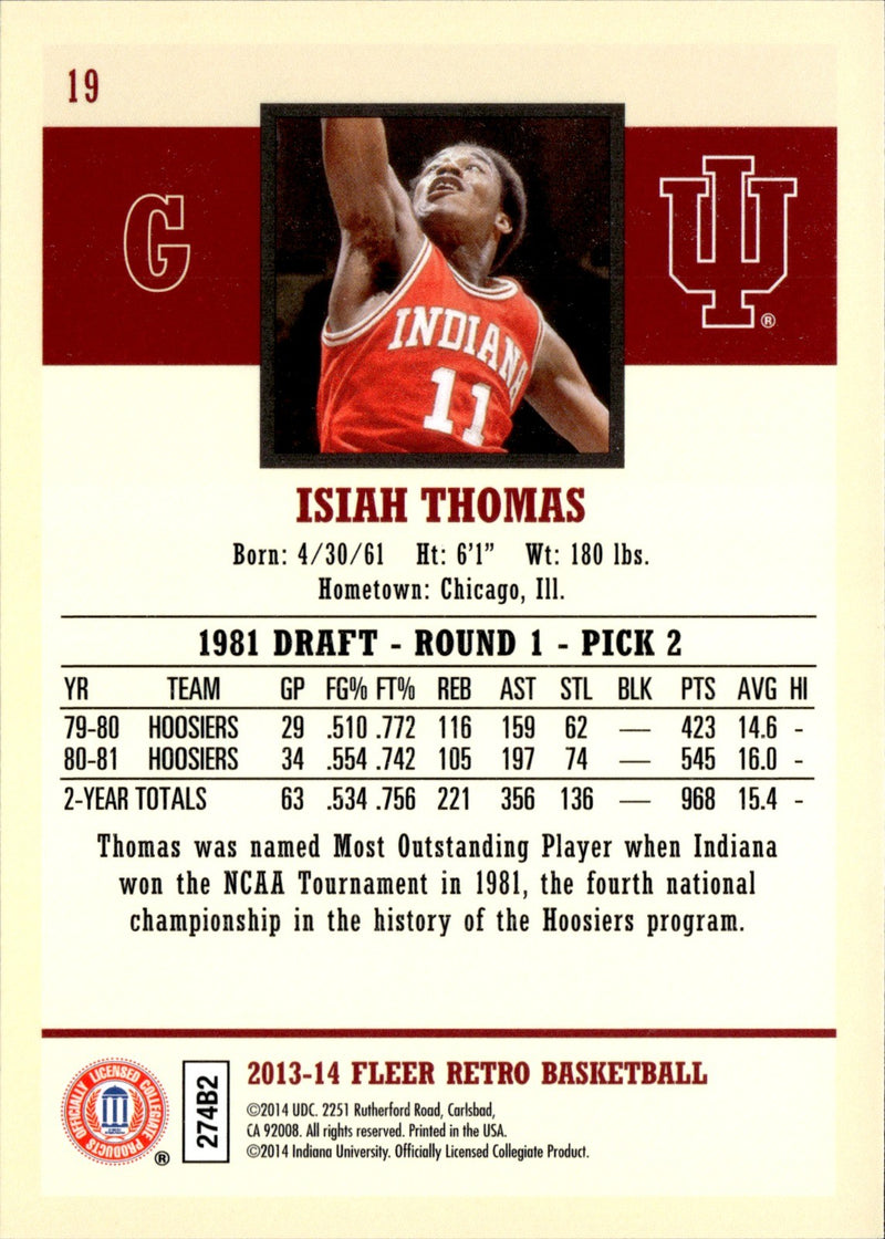 Isiah Thomas Base Fleer Retro 19 NM1