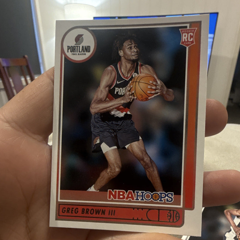 Panini 2021 22 NBA Hoops Greg Brown III Rookie 226 Portland Trail Blazers0