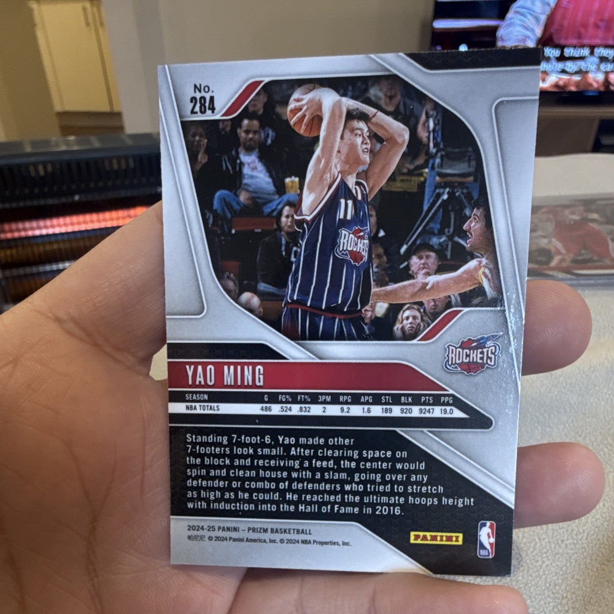 Panini Prizm 2024 25 Basketball Legends Yao Ming Base Set #284 Rockets1