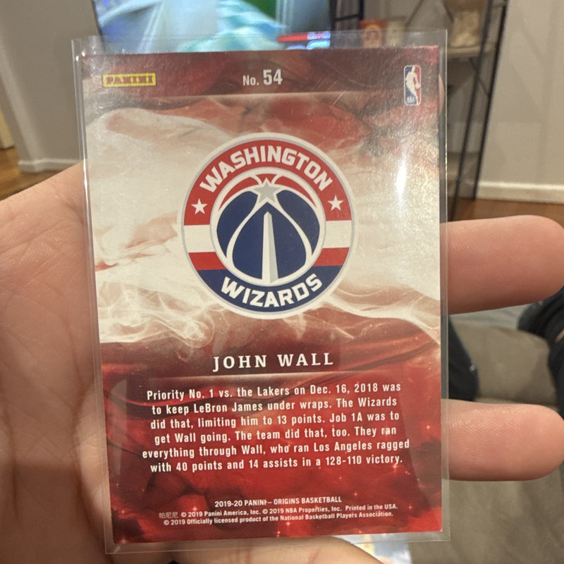 Panini 2019 20 Origins Basketball John Wall Base Washington Wizards   #541