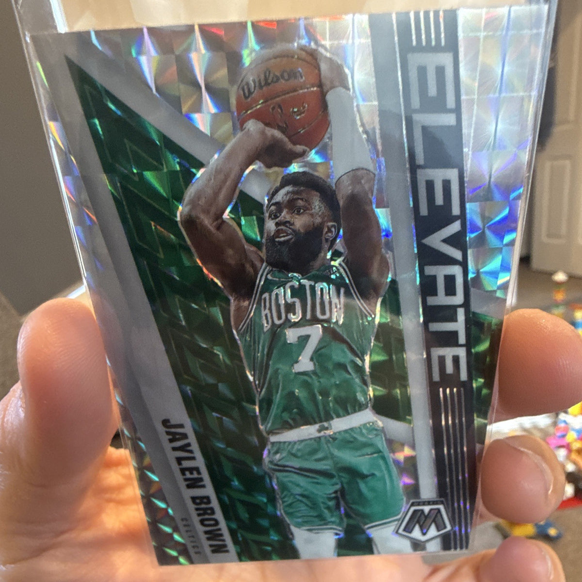Panini 2021-22 Mosaic Jaylen Brown Elevate Prizm No. 17 Boston Celtics1