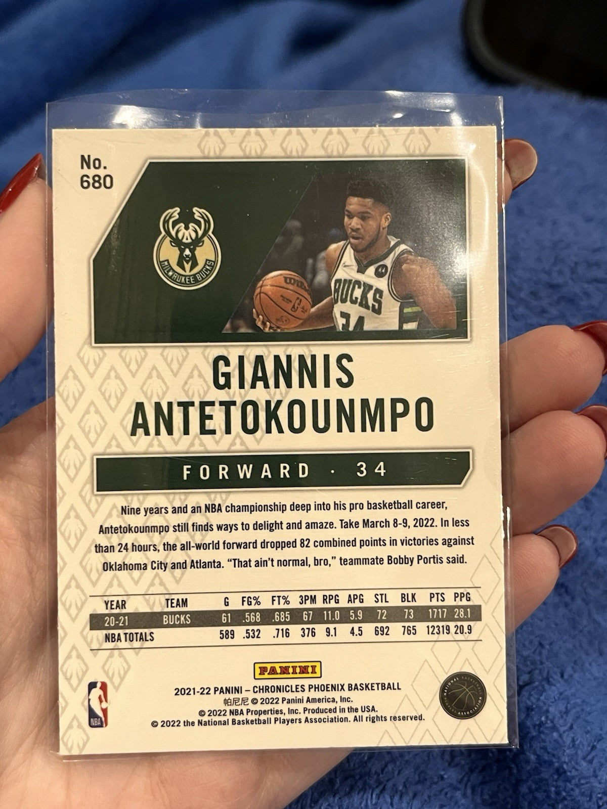 Panini Chronicles Phoenix Giannis Antetokounmpo Base 680 Milwaukee Bucks2