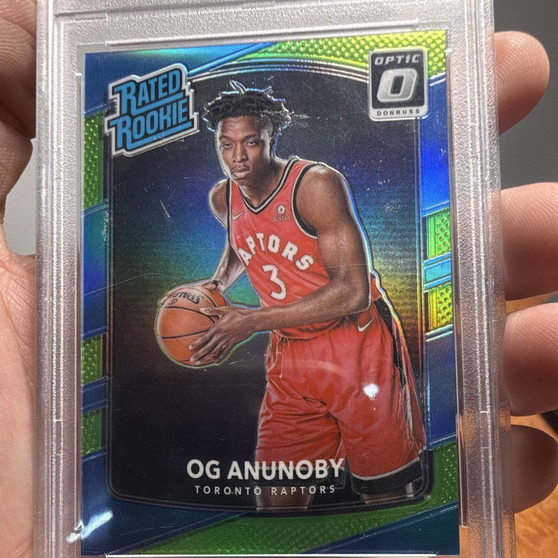 Panini Donruss Optic 2017 18 OG Anunoby Lime Green Rated Rookie 178 PSA 9 /1751