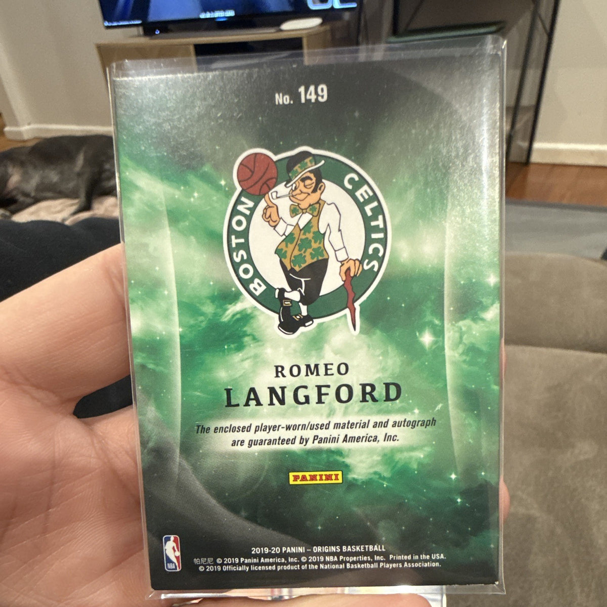 Panini 2019 20 Origins Romeo Langford Rookie Patch Auto   149 Boston Celtics1
