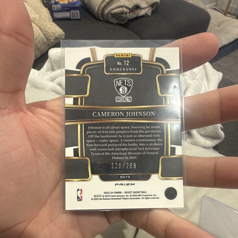 Panini Select Concourse Cameron Johnson Nets No.12 Prizm 119/2993