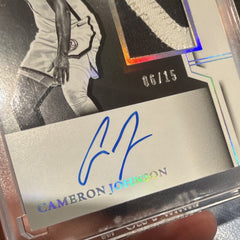 Panini 2024 25 Noir Cam Johnson PBW CMJ Auto Patch 08/15 Brooklyn Nets3