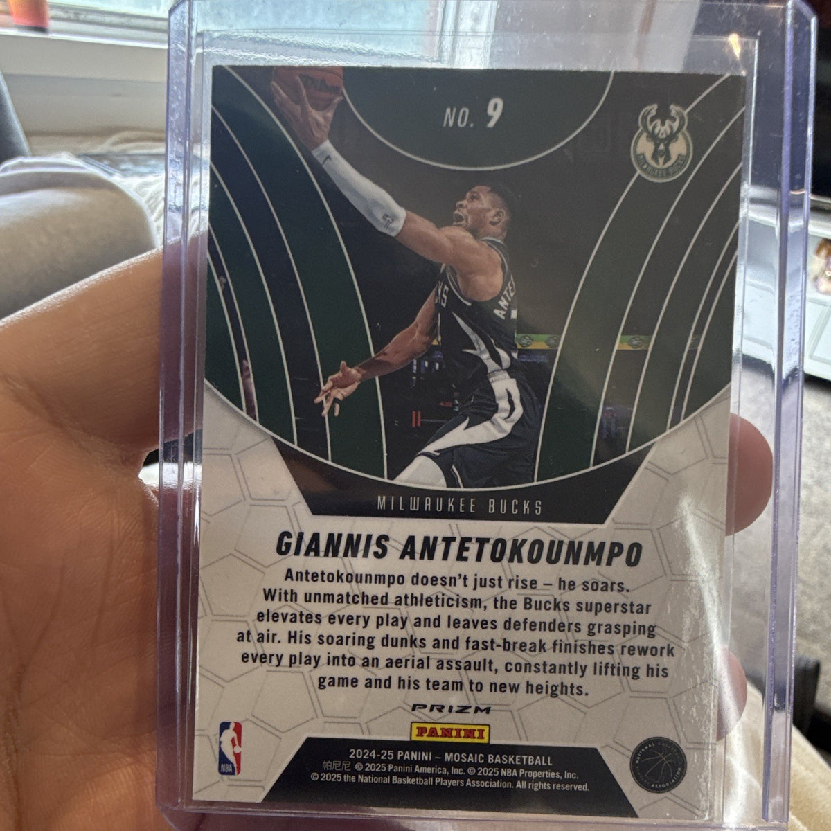 Panini Mosaic Giannis Antetokounmpo Elevate Insert #9 Milwaukee Bucks 2024 251
