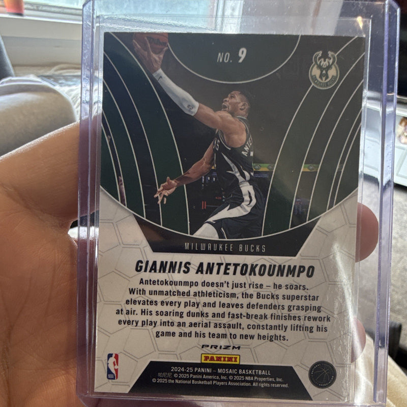 Panini Mosaic Giannis Antetokounmpo Elevate Insert #9 Milwaukee Bucks 2024 251