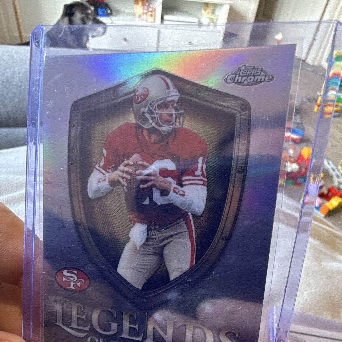 Topps Joe Montana Topps Chrome Legends of the Gridiron LOG 8 Refractor1