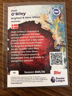 Topps Premier League 2025/26 TeKKers Matt O'Riley Brighton & Hove Albion 902