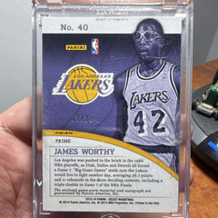 Panini James Worthy Prime Prizm Auto Patch Lakers #40 07/20 Select 13 142